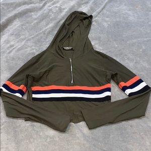 Two piece long sleeve olive green set causal fall